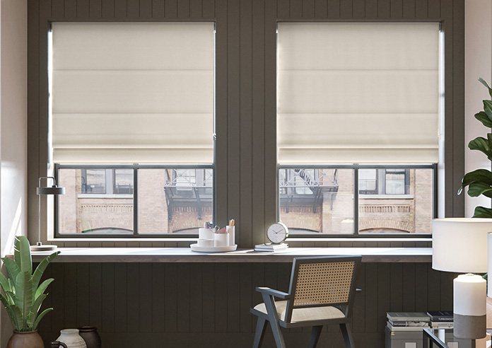 Atina (Blackout), Vintage Cream - Twist&Fit Roman Blind - Image 3